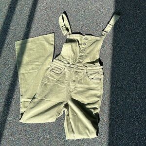 NWT olive green wide leg judy blue overalls